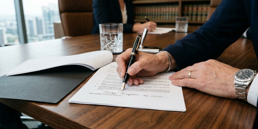 Direito Empresarial — assinatura de contrato