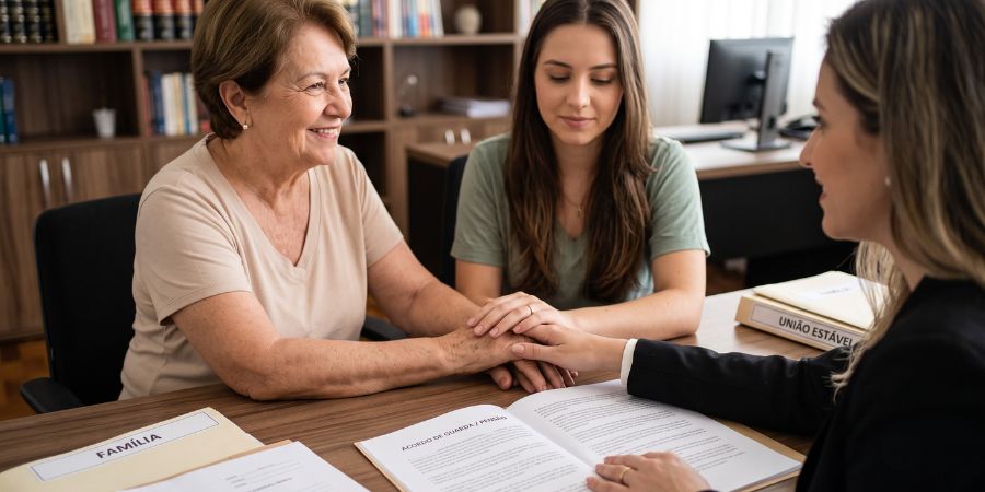 Direito de Família — acordo de guarda e pensão